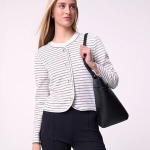 NWT Ann Taylor Weekend Striped Knit Jacket